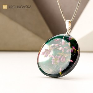 Biżuteria damska zielony  naszyjnik na prezent.