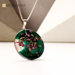 Biżuteria damska zielony  naszyjnik na prezent.