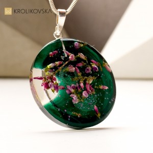 Biżuteria damska zielony  naszyjnik na prezent.