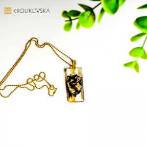 Ekskluzywna biżuteria damska prostokątny naszyjnik.