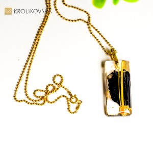 Ekskluzywna biżuteria damska prostokątny naszyjnik.