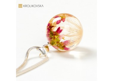 Elegancki naszyjnik z łąką kwiatów,biżuteria damska.