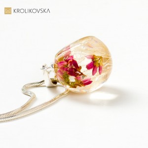 Elegancki naszyjnik z łąką kwiatów, biżuteria damska.