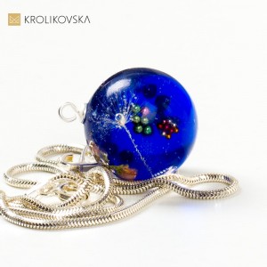 Biżuteria damska na prezent naszyjnik kobaltowy.