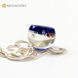 Biżuteria damska na prezent naszyjnik kobaltowy.