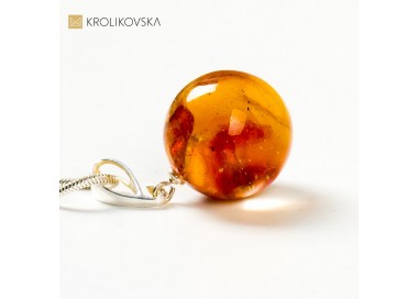 Biżuteria damska na prezent naszyjnik z bursztynem.