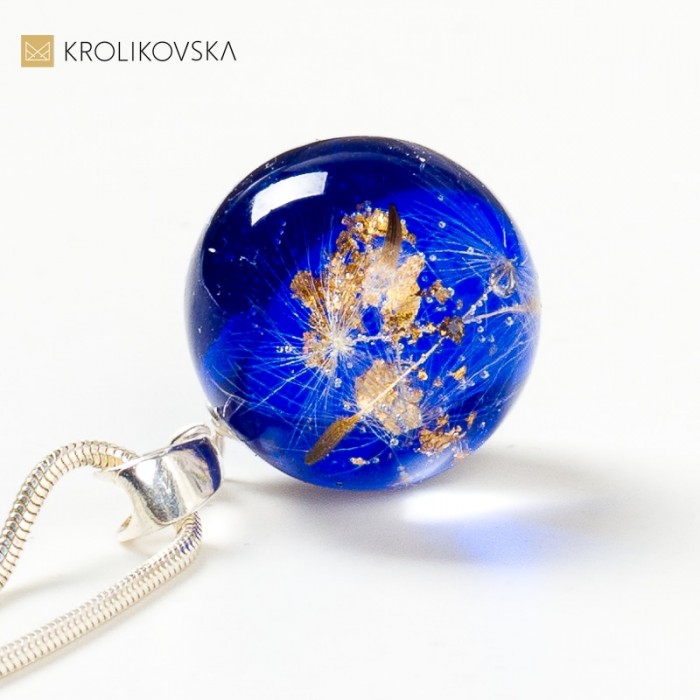 Biżuteria damska na prezent naszyjnik niebieski.