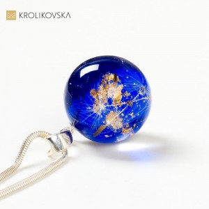 Biżuteria damska na prezent naszyjnik niebieski.