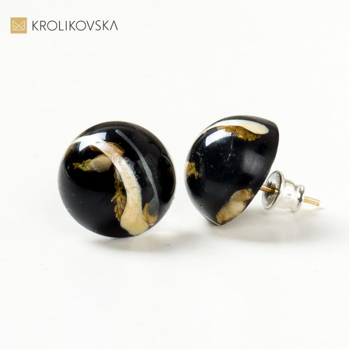 Biżuteria damska na prezent kolczyki wkrętki z kwiatami.