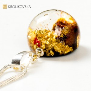 Biżuteria damska artystyczna, elegancki naszyjnik srebrny.