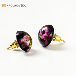 Biżuteria damska artystyczna, kolczyki z kwiatami w prezent.