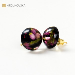 Biżuteria damska artystyczna, carne kwiatowe kolczyki.