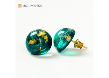 Biżuteria damska artystyczna z dmuchawcami w kolczykach.