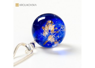 Biżuteria damska artystyczna, elegancki naszyjnik z dmuchawcami.