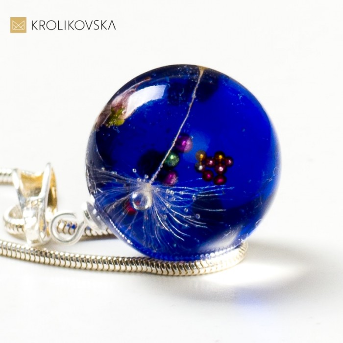 Oryginalna designowa biżuteria artystyczna z dmuchawcem.