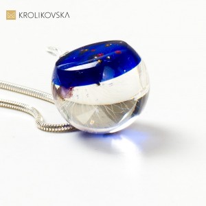 Oryginalna designowa biżuteria artystyczna z dmuchawcem.