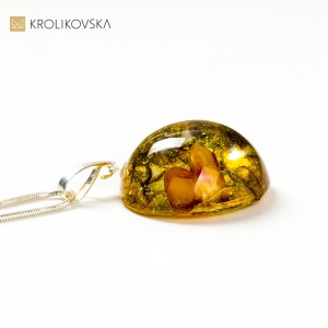 Biżuteria damska z bursztynem, art biżuteria artystyczna.