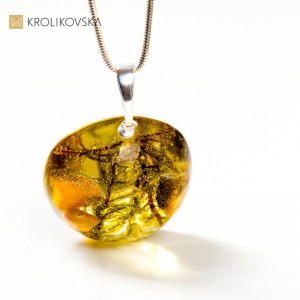 Biżuteria damska z bursztynem, art biżuteria artystyczna.