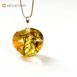Biżuteria damska z bursztynem, art biżuteria artystyczna.