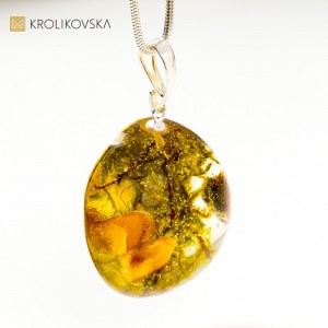 Biżuteria damska z bursztynem, art biżuteria artystyczna.