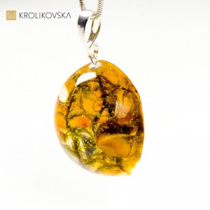 Biżuteria damska z bursztynem, art biżuteria artystyczna.