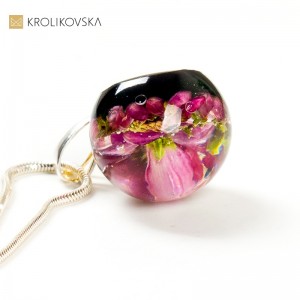 Biżuteria damska, zielona kwiatowa kulka biżuteria.