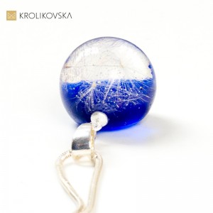 Biżuteria damska,  niebieski naszyjnik dla przyjaciółki.