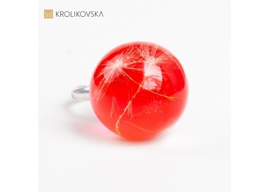 Prezent dla mamy pierścionek, pierścionki roślinne.