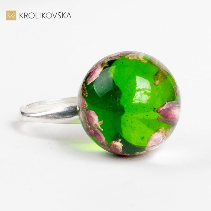 Pierścionek Gwiazdkowy Srebrny z Delikatnym Kwiatem - Wyjątkowy Prezent.