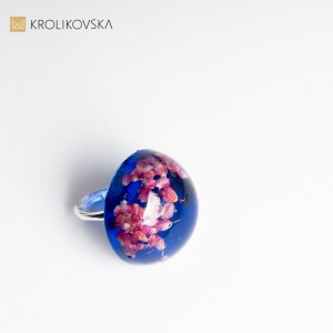 Pierścionek z wrzosem różowym.