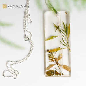 Kwadratowe wisiorki na szyję, Polska biżuteria handmade.