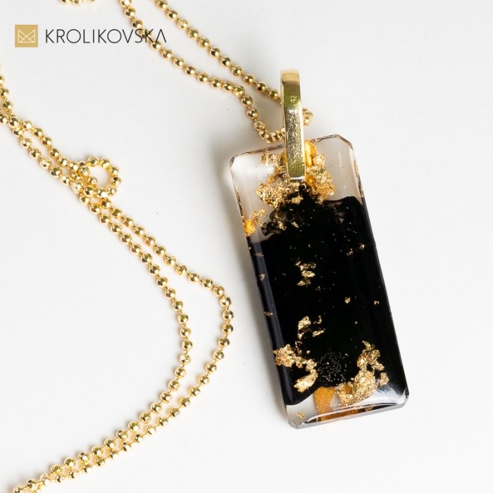 Naszyjnik damski prostokątny prezent dla dziewczyny.