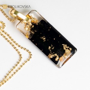 Naszyjnik damski prostokątny prezent dla dziewczyny.