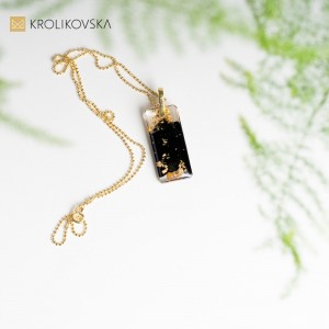 Naszyjnik damski prostokątny prezent dla dziewczyny.