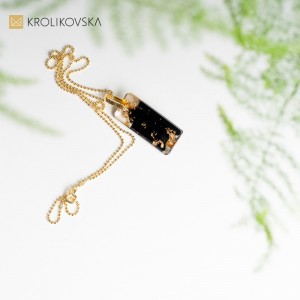 Naszyjnik damski prostokątny prezent dla dziewczyny.