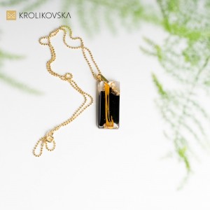 Naszyjnik damski prostokątny prezent dla dziewczyny.