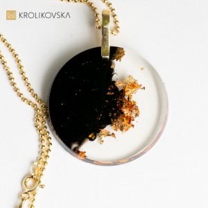 Naszyjnik damski prostokątny prezent dla koleżanki.