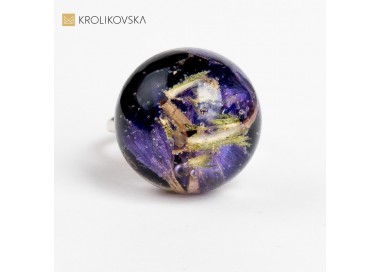 Pierścionek czarne oczko urodzinowy prezent.