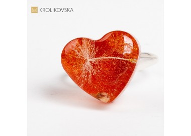 Pierścionek serce srebrny- prezent dla żony.