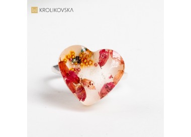 Duży srebrny pierścionek- prezent dla dziewczyny.