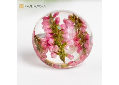 Pierścionek mocy różowego wrzosu - prezent dla dziewczyny.