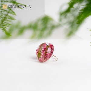 Pierścionek mocy różowego wrzosu - prezent dla dziewczyny.