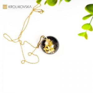 Ekskluzywne prezenty dla niej naszyjnik z dużym dmuchawcem.