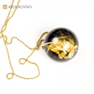 Ekskluzywne prezenty dla niej naszyjnik z dużym dmuchawcem.