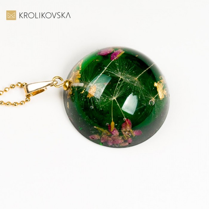 Pomysł na prezent dla przyjaciółki, naszyjnik damski zielony.