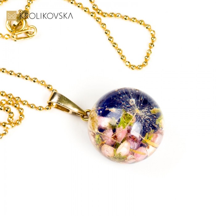 Oryginalny prezent, naszyjnik damski kwiatowy.