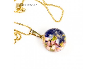 Oryginalny prezent, naszyjnik damski kwiatowy.