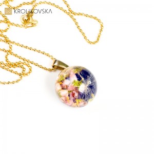 Oryginalny prezent, naszyjnik damski kwiatowy.