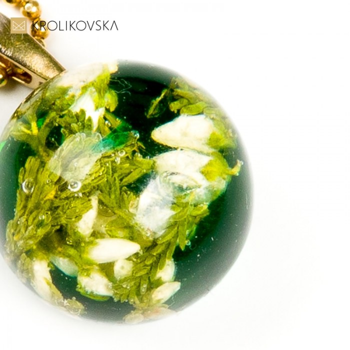 Naszyjnik damski, zielone wspomnienia.