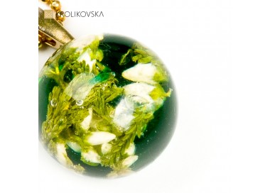 Naszyjnik damski, zielone wspomnienia.